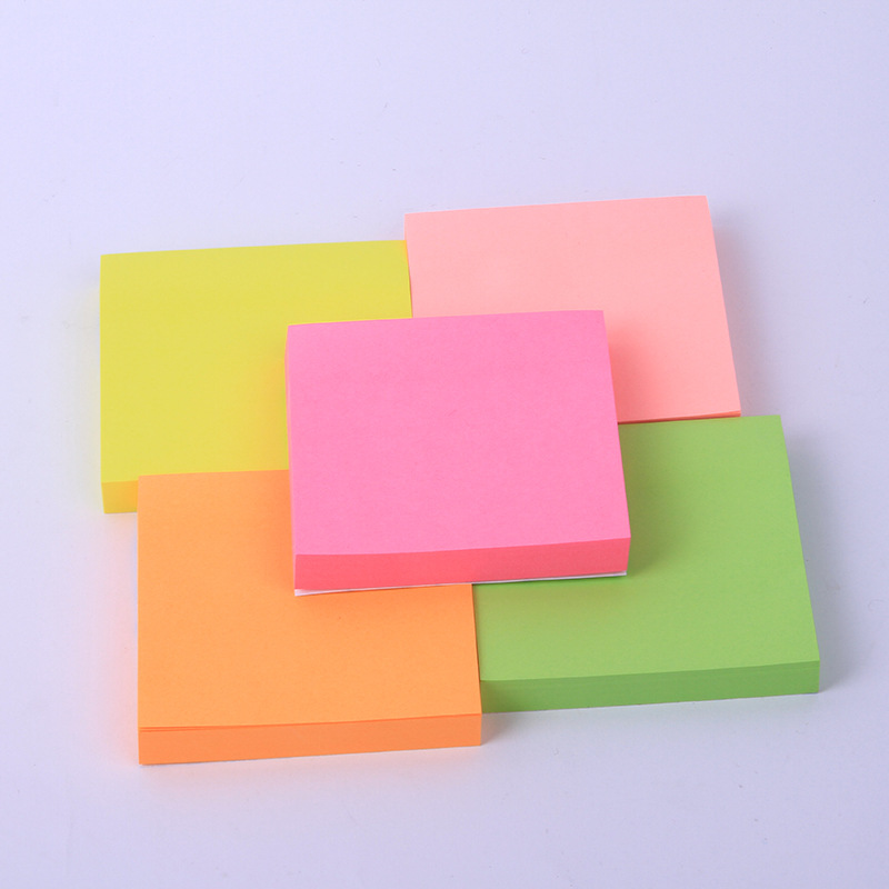 Jiuxing Stationery has strong adhesive power and can be torn N times to stick 100 rainbow-colored square self-adhesive sticky notes and sticky notes pic 22