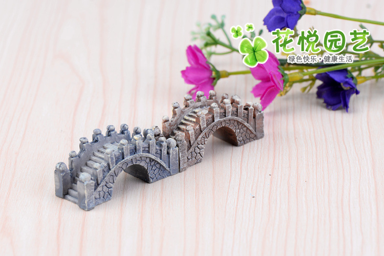 Micro-landscape decorative items, resin court-style, creative craft decorative materials for small Bridges in the Jiangnan region pic 42