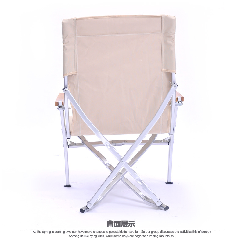In-stock Korean-style high-back outdoor aluminum tube folding comfortable backrest chair, portable and comfortable fishing chair, camping and leisure sea dog chair pic 7