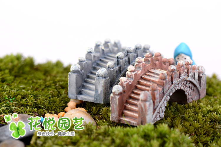 Micro-landscape decorative items, resin court-style, creative craft decorative materials for small Bridges in the Jiangnan region pic 43