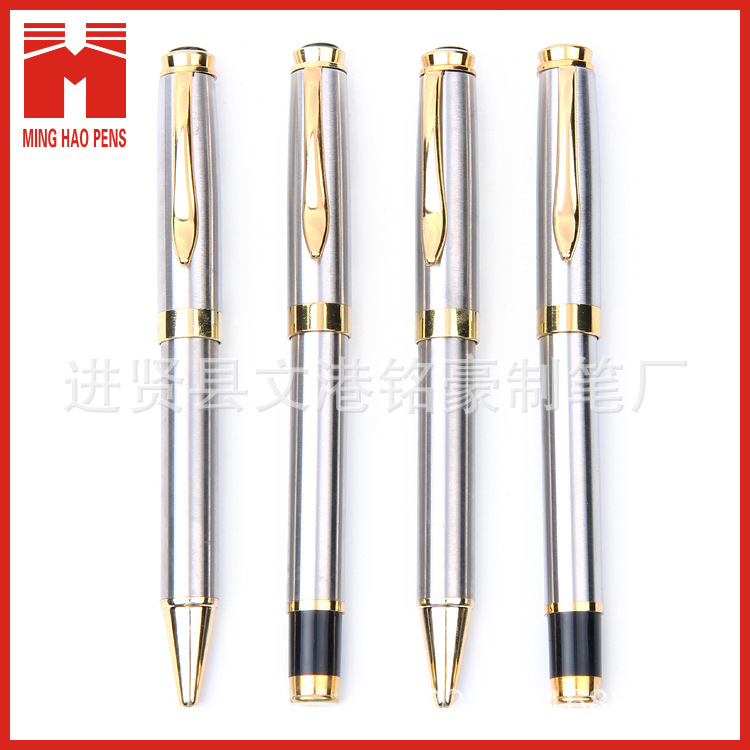 Aluminum rod press ballpoint pen, semi-metallic aluminum rod gel pen wholesale can print LOGO pic 22