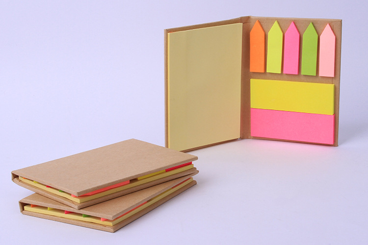 Customized kraft paper combination sticky notes, notepads, color printing, multi-functional creative office stationery by the manufacturer pic 21