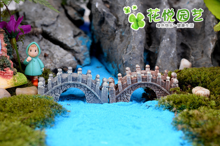 Micro-landscape decorative items, resin court-style, creative craft decorative materials for small Bridges in the Jiangnan region pic 35