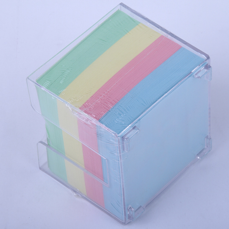 Jiuxing Stationery desktop office transparent plastic box, non-adhesive sticky note paper, square color sticky note paper, 700 pages pic 24