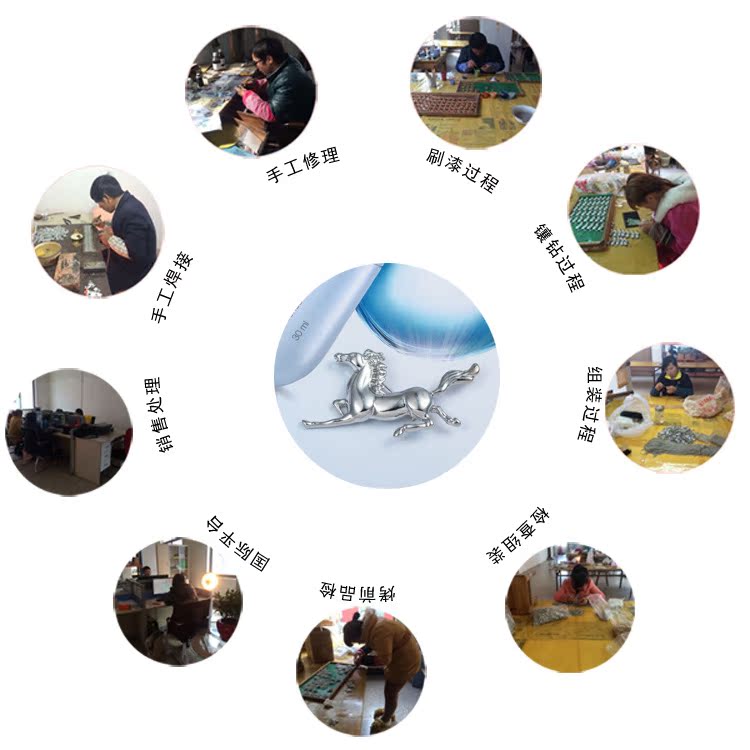 High-quality electroplated genuine white gold high-end horse brooch for men, Korean version, fashionable and versatile pin manufacturer wholesale pic 30