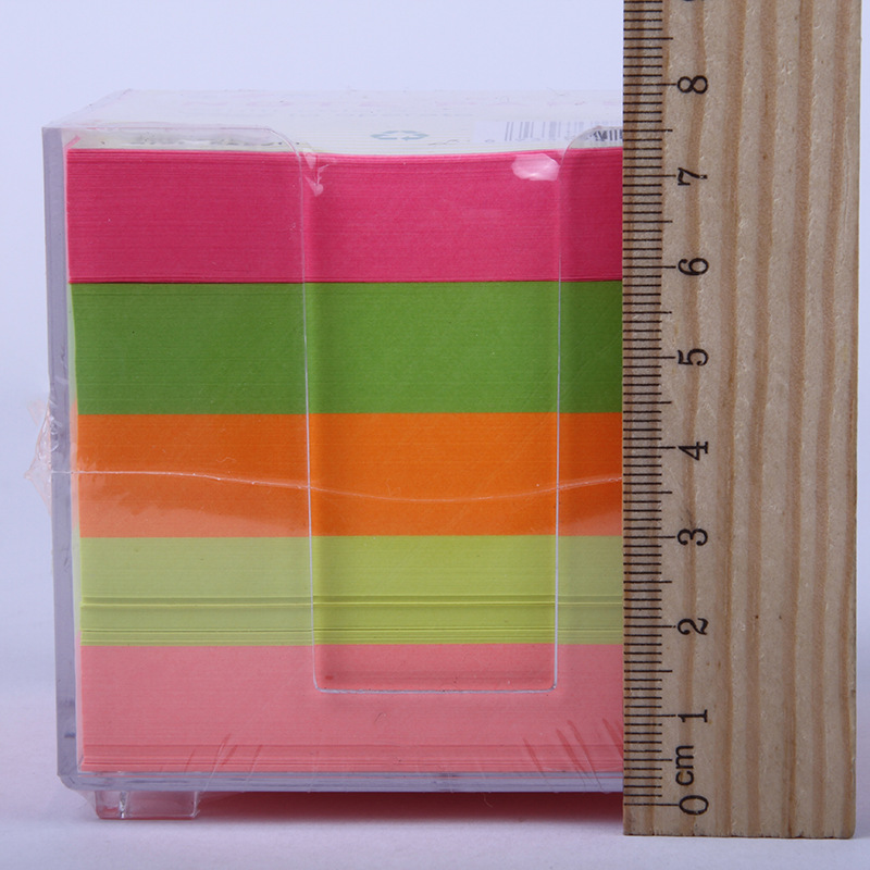 Jiuxing Stationery desktop office transparent plastic box, non-adhesive sticky note paper, square color sticky note paper, 700 pages pic 22