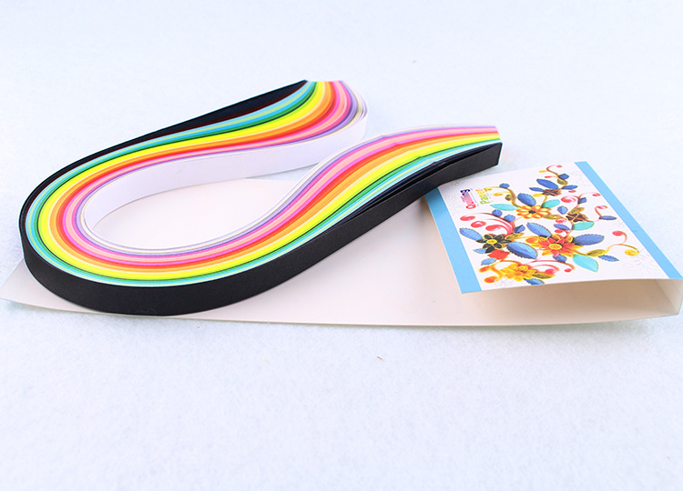 欣乐26色10mm39cm160条彩色衍纸条手工衍纸画材料包详情9