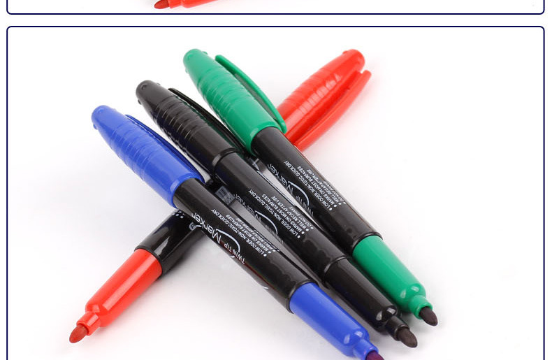 Tianfeng 109 small marker pen, a popular double-headed marker pen for foreign trade, is sold directly by the manufacturer pic 8