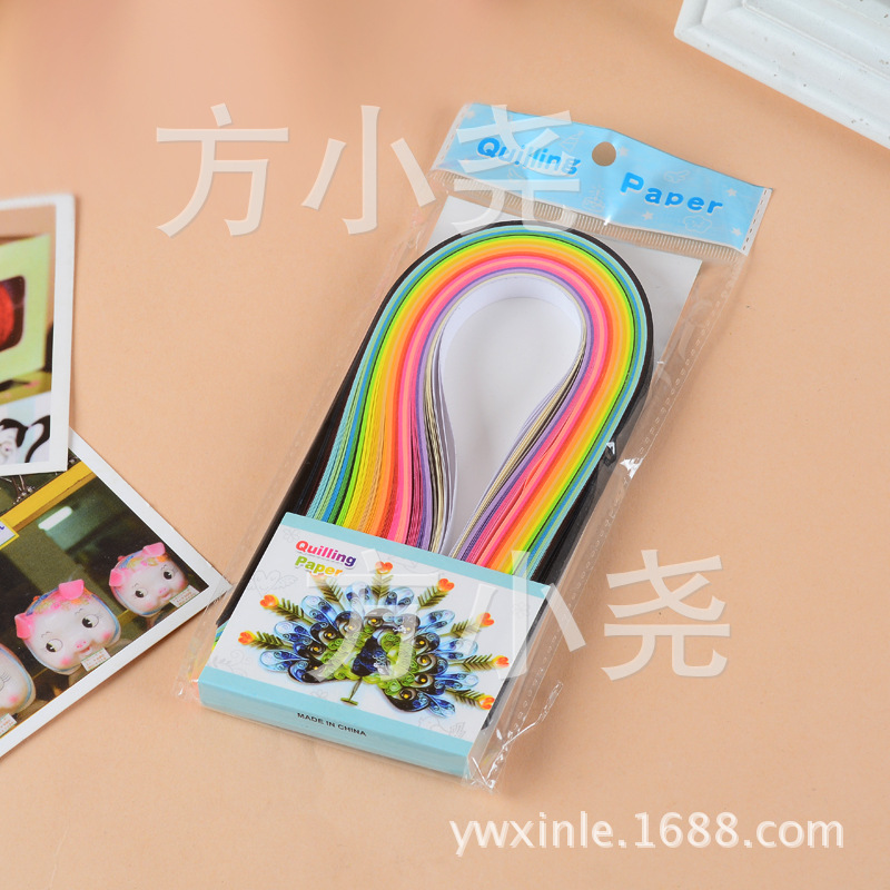 欣乐26色10mm39cm160条彩色衍纸条手工衍纸画材料包详情1