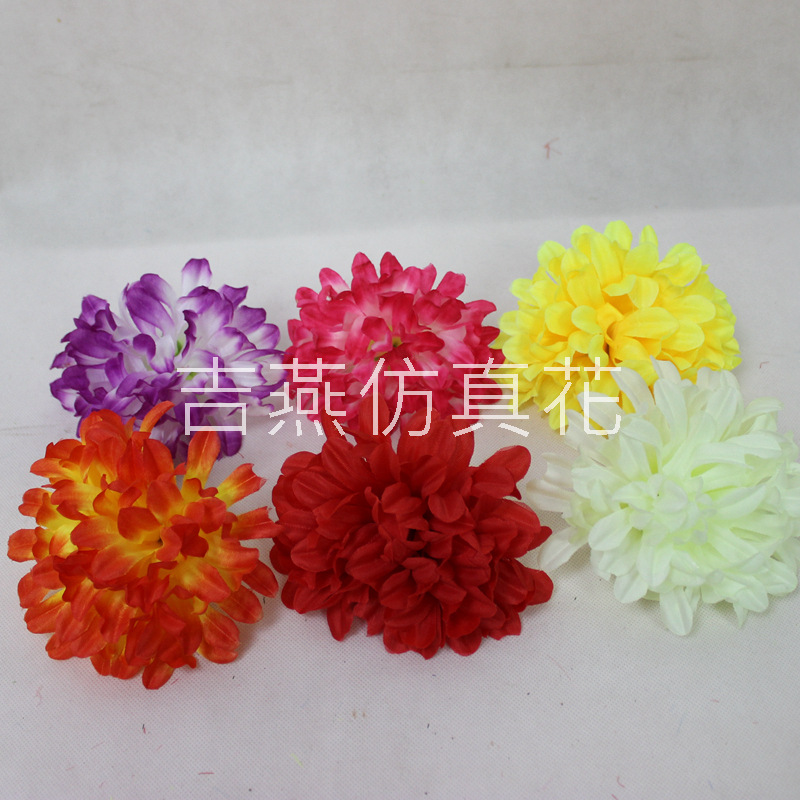 吉磐仿真花朵电子花圈材料绢花清明菊花百合仿真花大全人造花厂家详情2