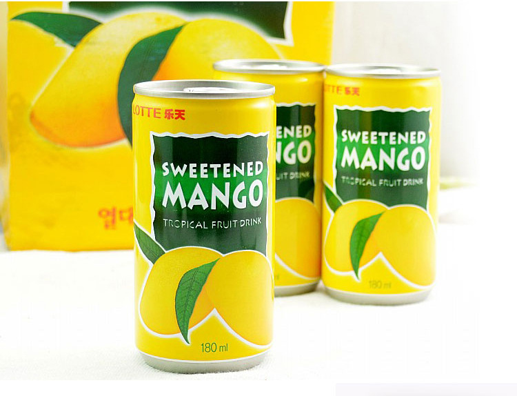 Korean imported Lotte mango juice drink 180ml*15 Fruit-flavored mango juice drink pic 4