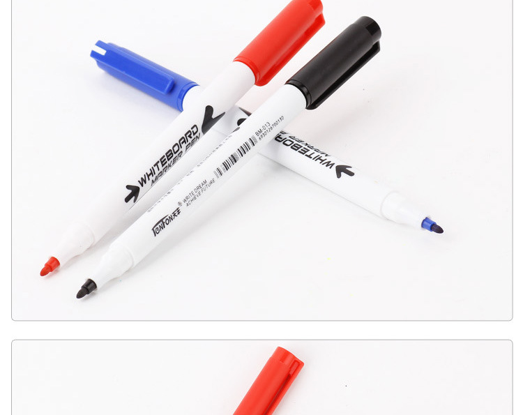 Factory-supplied small whiteboard pens with fine labels, black, blue, red and green whiteboard pens, export 013 whiteboard pens, easy to write and erase pic 9