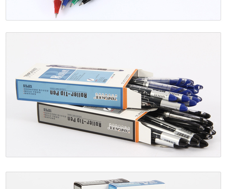 Factory direct supply of 0.5MM water-based straight liquid signature pen 203 office carbon water-based pen 12 pieces per box pic 10