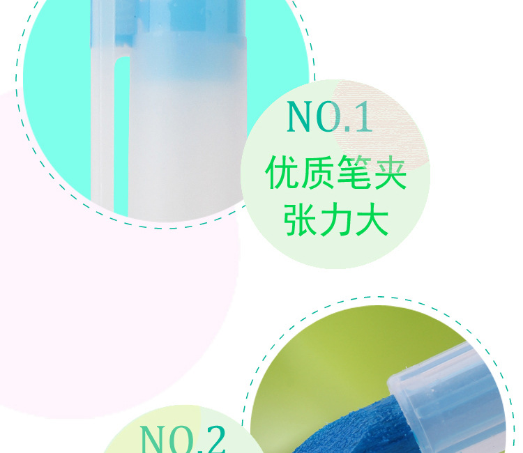 Factory direct supply of single-tipped 2270 white plastic highlighters for export pic 4