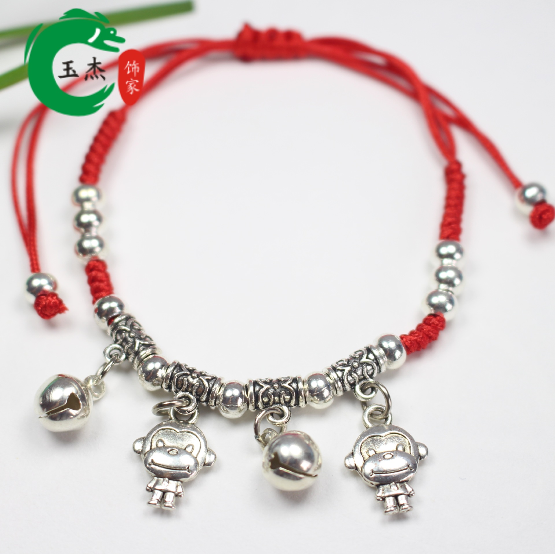 Hand-woven red string bracelet of the 12 Chinese zodiac signs, imitation Tibetan silver red string bell foot chain, Snake Year bracelet pic 10