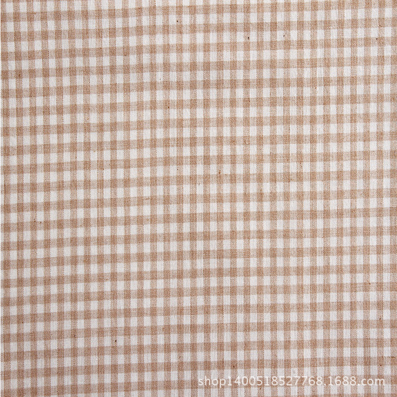 精梳有机彩棉格子布春夏家纺薄款婴儿三角服装家居服现货供应详情11