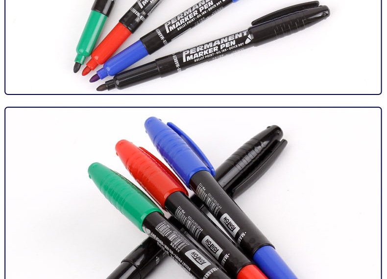 黑色单头细小记号笔天丰112油性马克笔温州制笔厂详情9