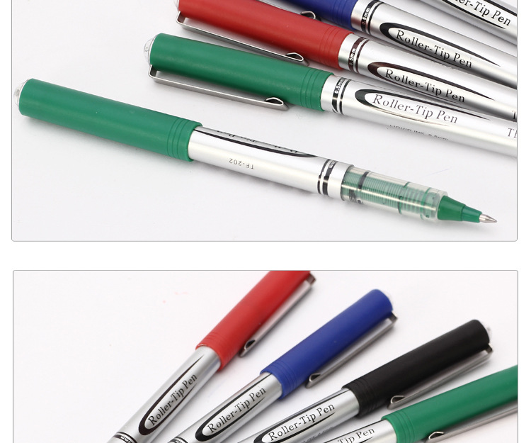 Socket straight liquid water-based pen, 0.5MM signature pen, black, blue, red and green small amount wholesale water-based pen, 802 carbon pen pic 8