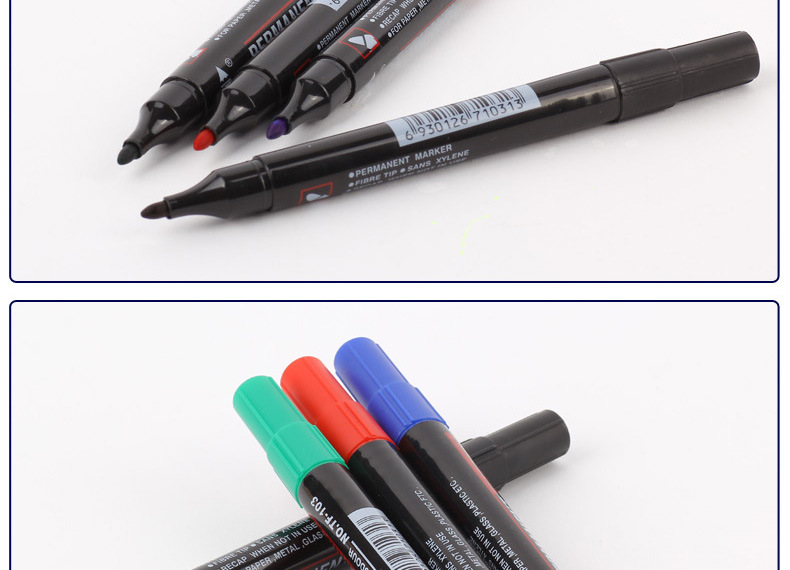 外贸出口油性记号笔无笔夹多色记号笔103马克笔详情7