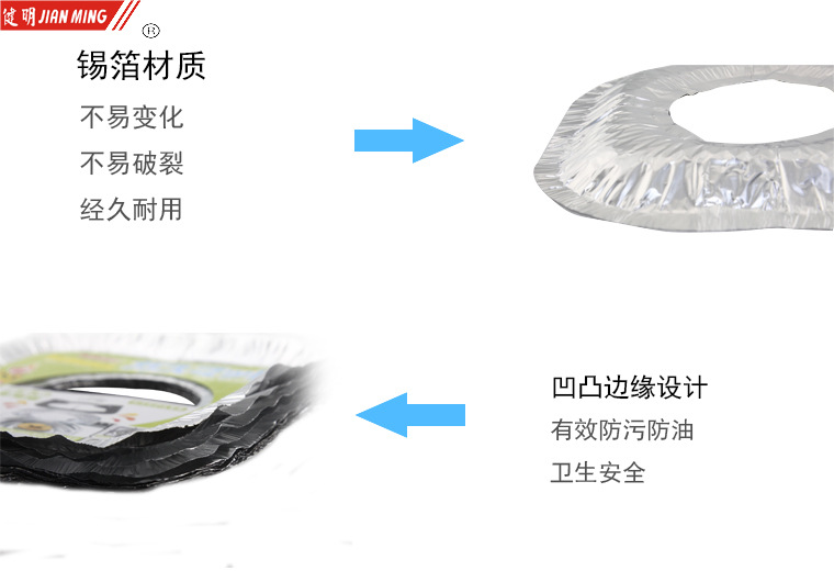 JM8157 Kitchen Creative aluminum foil cleaning tray Burner, tin foil pad, oil-proof sticker, cleaning pad, oil collection tray, 20 pieces in each pic 6