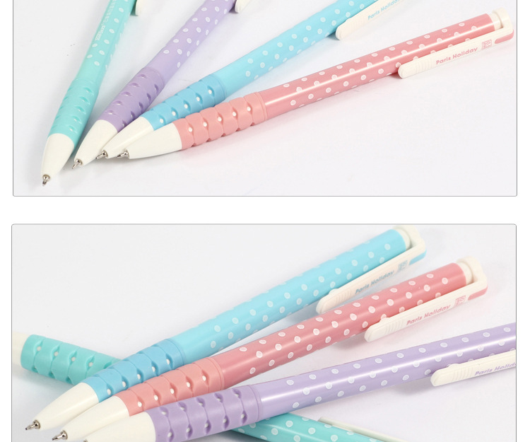 Press the plastic ballpoint pen wholesale dot student ballpoint pen 7502 jumping silk-screen printing ballpoint pen pic 13