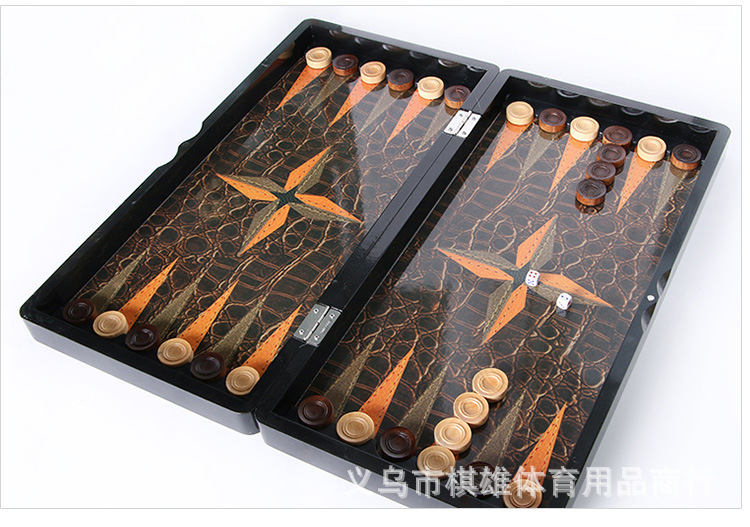 Factory direct sales of new high-end wooden folding 3-in-1 chess sets for adults and children pic 10