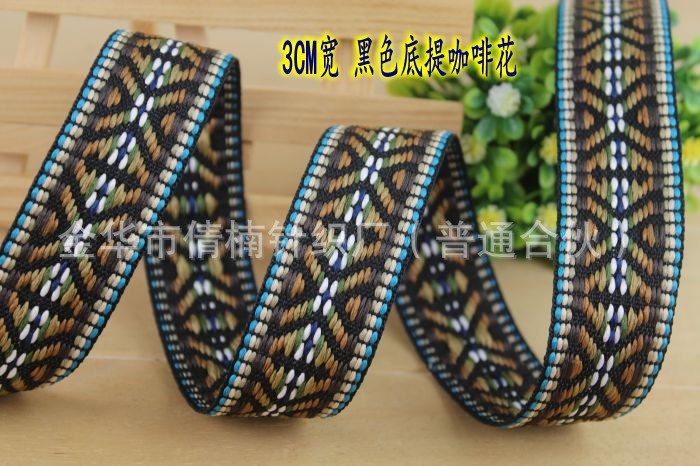 Stock al por mayor 12345cm ancho viento étnico color jacquard correas ropa bolsos zapatos sombreros y otros accesorios decorativos pic 32