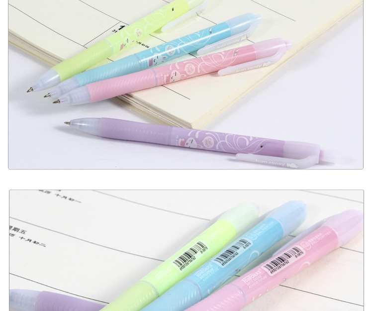 Gold-embossed heat transfer ballpoint pen, student cartoon 0.5MM ballpoint pen, 5676 plastic ballpoint pen wholesale pic 13