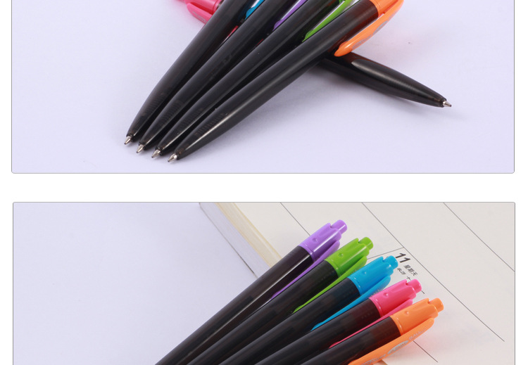 Press the black rod ballpoint pen 572 plastic ballpoint pen, oil pen, Tianfeng advertising pen pic 9
