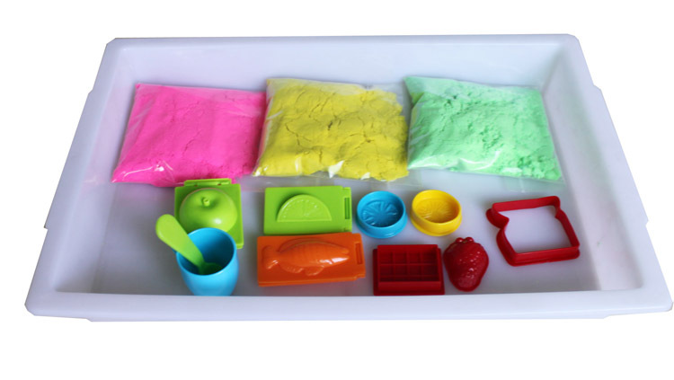 太空玩沙塑料沙盘动力玩沙塑料盘儿童玩具托盘粘土益智创意沙盘详情11