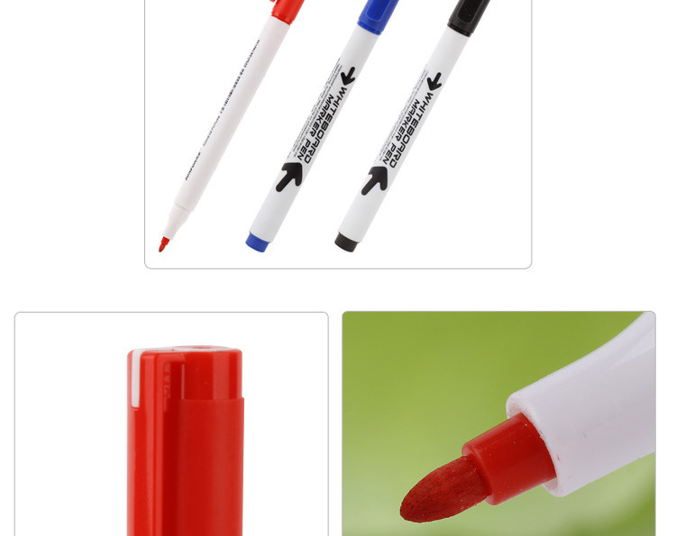 Factory-supplied small whiteboard pens with fine labels, black, blue, red and green whiteboard pens, export 013 whiteboard pens, easy to write and erase pic 5