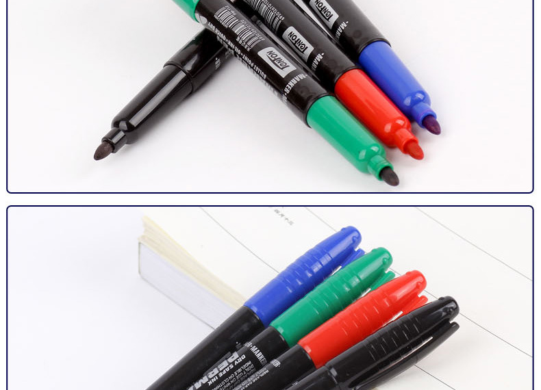 黑色单头细小记号笔天丰112油性马克笔温州制笔厂详情7