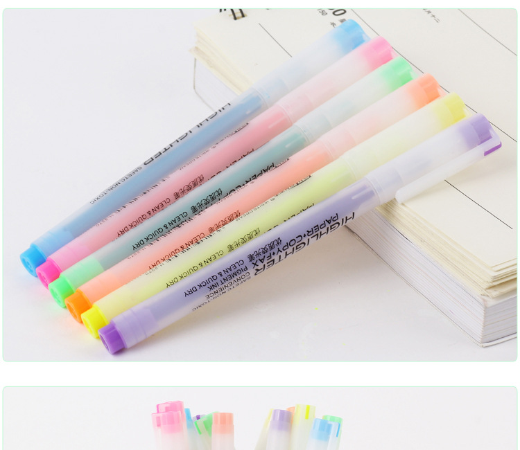 Factory direct supply of single-tipped 2270 white plastic highlighters for export pic 10