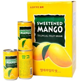 Korean imported Lotte mango juice drink 180ml*15 Fruit-flavored mango juice drink pic 1