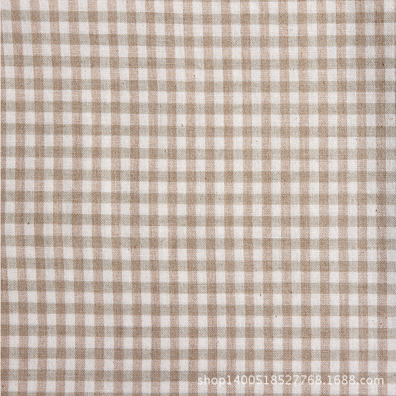 精梳有机彩棉格子布春夏家纺薄款婴儿三角服装家居服现货供应详情10