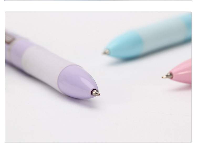 Student 3-color ballpoint pen press plastic 0.5 multi-color ballpoint pen Flower Language 5161 Ballpoint pen 48 pieces per box pic 13