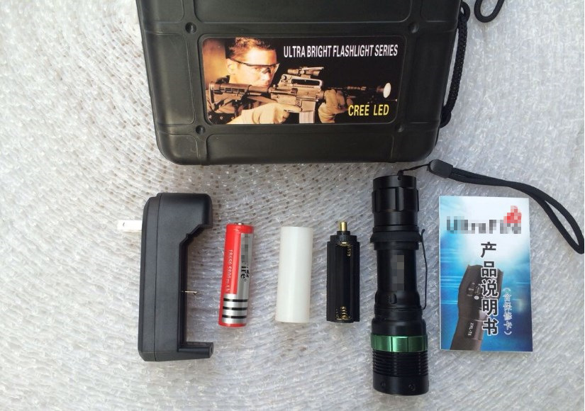 Cross-border exclusive Q5 Rotating Zoom XPE-LED high-intensity long-range flashlight charging tactical flashlight for camping and outdoor activities pic 8