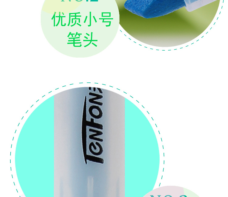 Factory direct supply of single-tipped 2270 white plastic highlighters for export pic 5