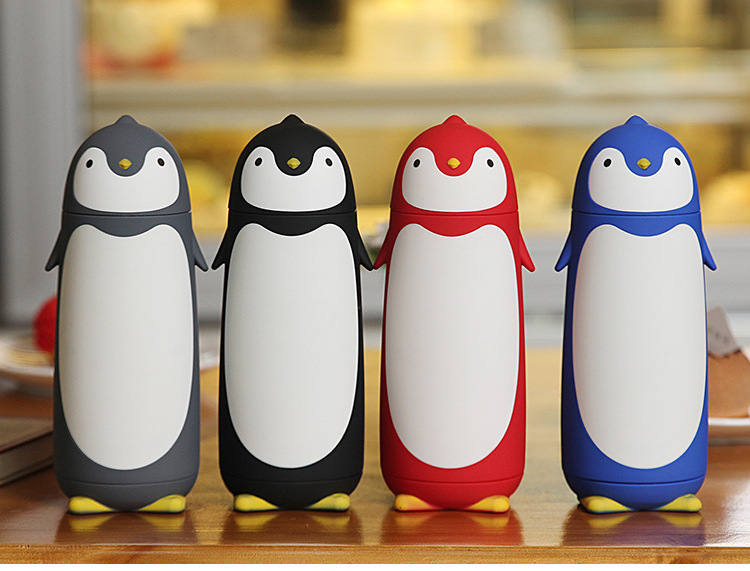 Creative cartoon animal penguin double-layered glass cups, student gift water bottles, foreign trade cross-border beverages pic 7