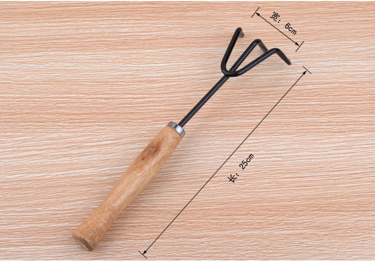 大号园艺工具三件套装园林阳台种菜花盆养花铲子耙子三齿叉铁质详情6