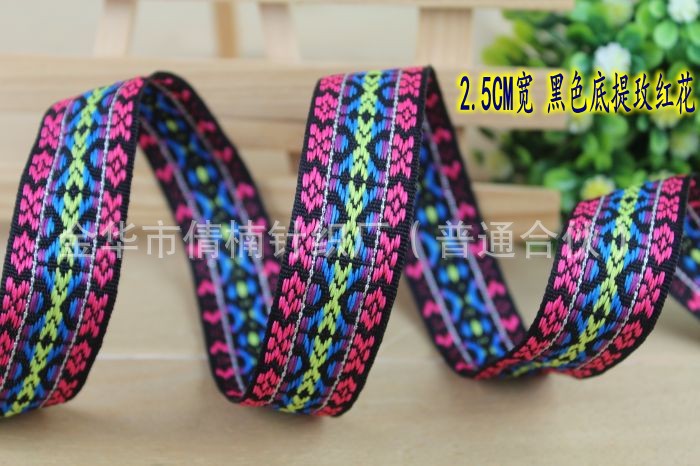 Stock al por mayor 12345cm ancho viento étnico color jacquard correas ropa bolsos zapatos sombreros y otros accesorios decorativos pic 37