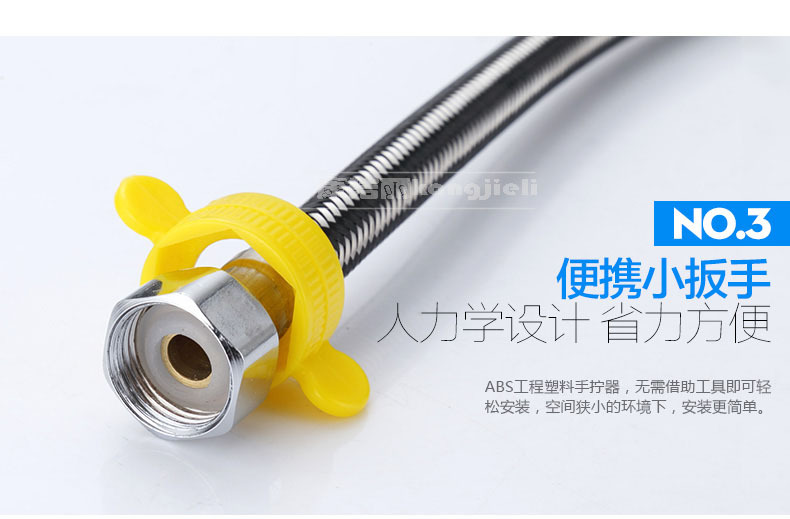 304 stainless steel double-head internal thread steel wire copper core flexible hose, high-pressure mixed wire braided wire faucet inlet pipe pic 8