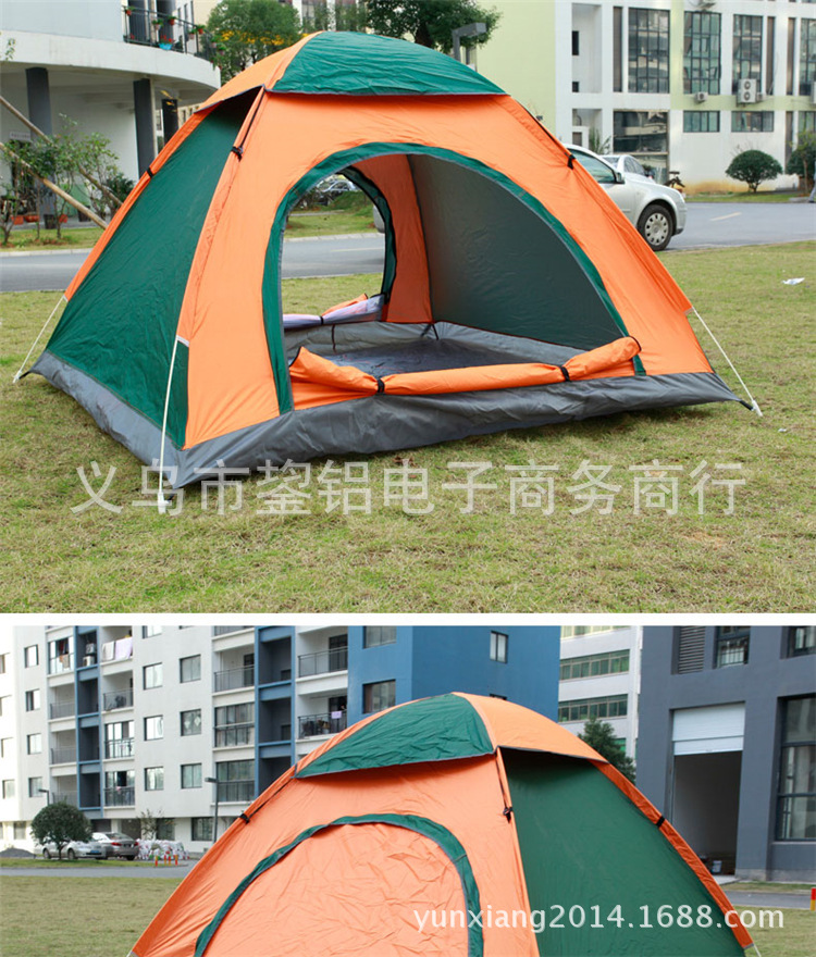 全自动户外3-4人速开帐篷沙滩野外露营钓鱼手抛速开双人帐篷印详情17