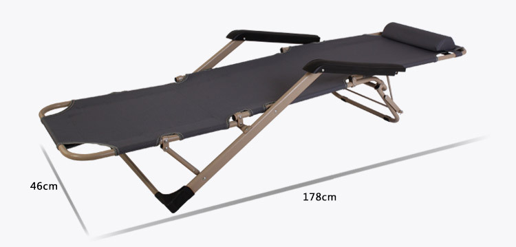 批发金属骨架简约型躺椅折椅 多功能户外休闲折叠躺椅 品质保证详情12