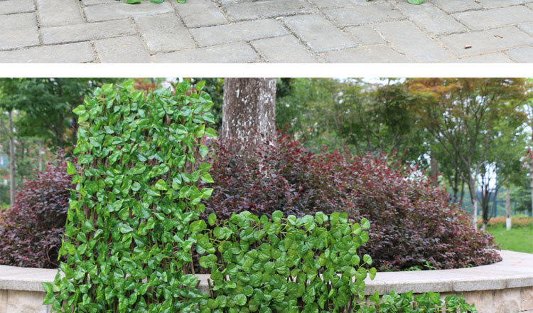 Artificial fence, retractable fence, artificial flowers and green leaves, outdoor courtyard fence, guardrail, decorative leaves to shield plants pic 18