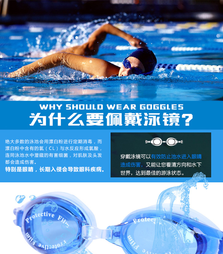 飞朵成人泳镜厂家供应外贸货源成人游泳镜成人游泳眼镜详情2