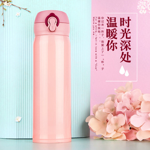 保温杯 家用便携简易双层真空水杯304不锈钢子弹头保温杯详情8