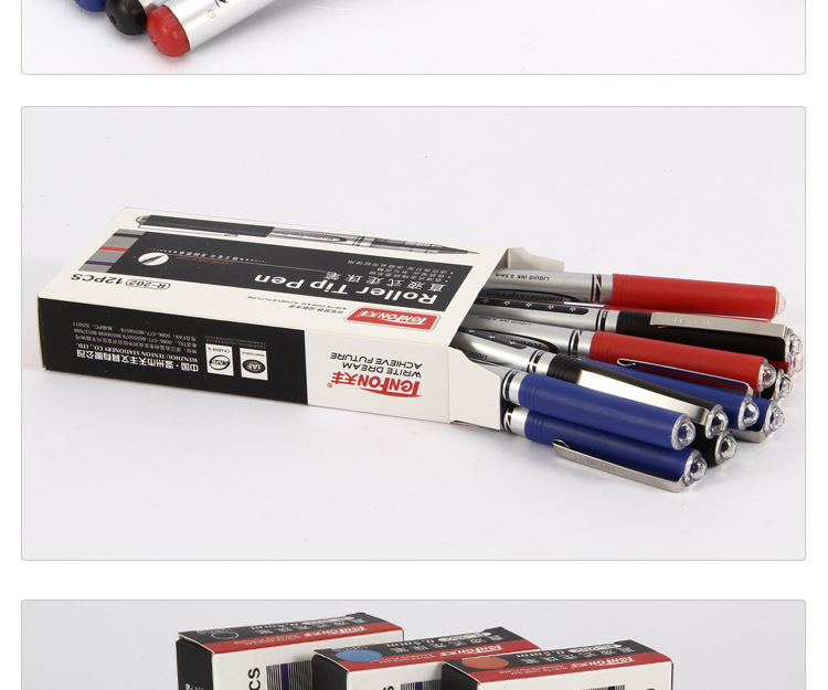 Socket straight liquid water-based pen, 0.5MM signature pen, black, blue, red and green small amount wholesale water-based pen, 802 carbon pen pic 10