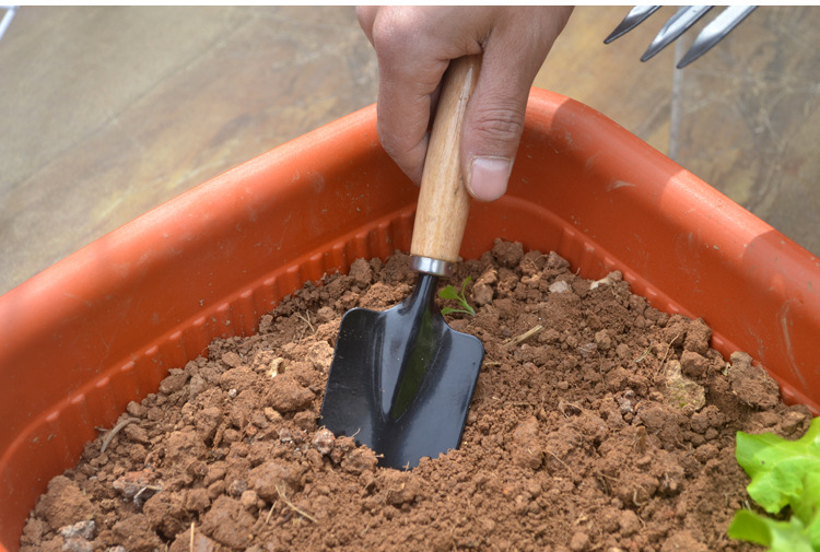 大号园艺工具三件套装园林阳台种菜花盆养花铲子耙子三齿叉铁质详情10