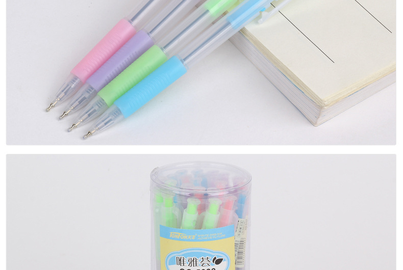 Tianfeng Oil Pen 5222 jelly color oil pen wholesale, foreign trade oil pen writes smoothly pic 12